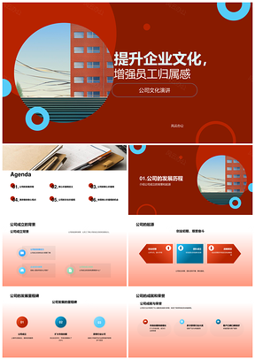 企业文化归属演讲展历程核心观点象征PPT模板