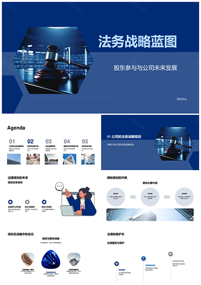 法务战略规划股东参与公司未来发展蓝图PPT模板