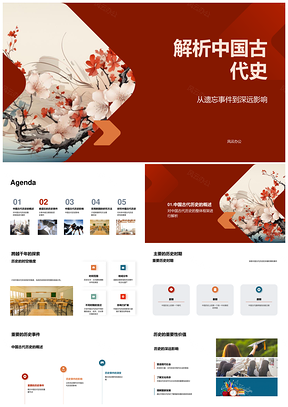 中国古代史学术答辩解析遗忘事件深远影响PPT模板