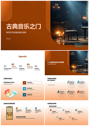 古典音乐起源发展巴洛克至浪漫主义创作形式演变PPT模板