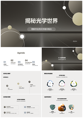 光学基础与光产生传播反射棱镜解析PPT模板