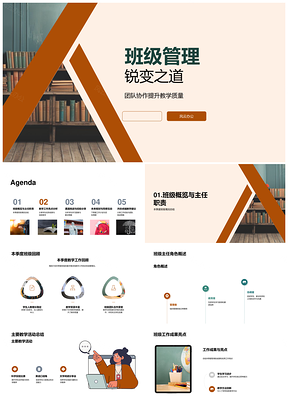 班级管理团队协作创新教学提质创优绩PPT模板
