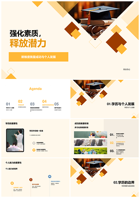 强化素质释放潜力新维度发展成功PPT模板