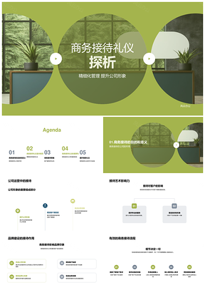 商务接待礼仪精细管理提升公司形象PPT模板