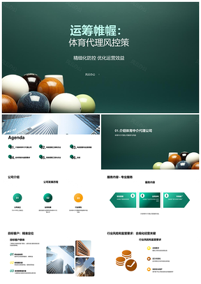 体育代理风控管理服务发展客户行业监管工具器材PPT模板