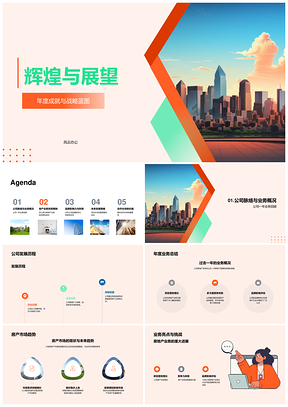 房企业务辉煌历程与未来增长展望PPT模板