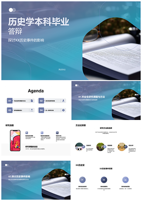 历史学本科XX历史事件影响研究答辩PPT模板