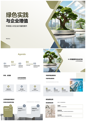 绿色实践驱动企业增值与可持续发展PPT模板