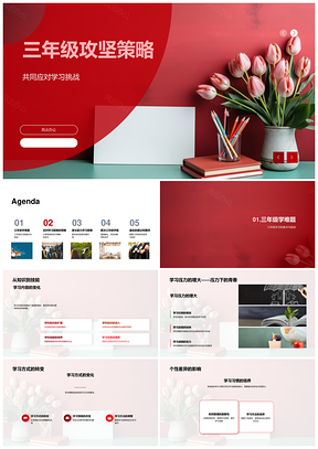 三年级学习挑战攻坚策略与行为习惯教育PPT模板