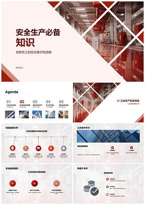 工业机械安全操作与应急知识PPT模板