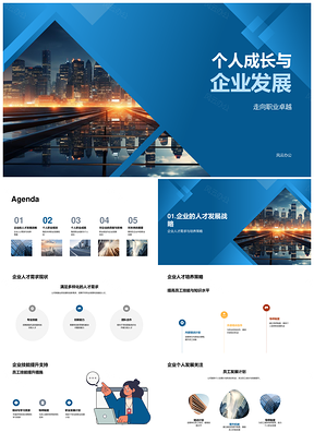 职业成长与企业人才梯共建发展PPT模板