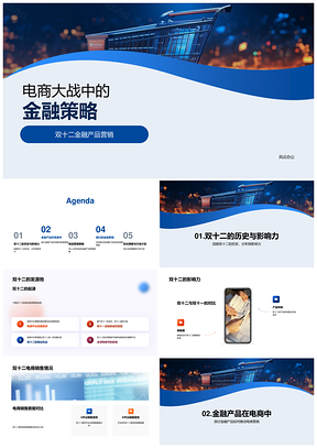 双十二电商金融产品竞品营销优化策略PPT模板