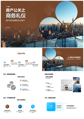 房产公关商务礼仪活动策划与企业形象PPT模板