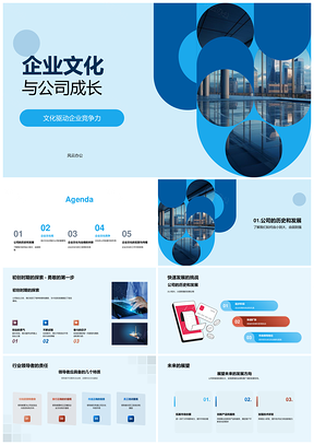 企业文化竞争驱动公司成长发展PPT模板