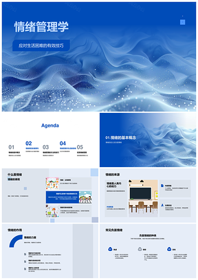 情绪管理调控技能认知重塑冥想技巧PPT模板