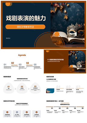 高中戏剧文学教学课件兴趣小组面具分析PPT模板