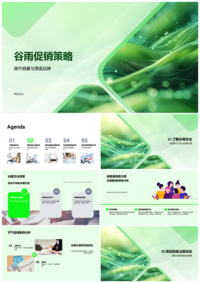 谷雨促销策略提升销量塑造品牌营销PPT模板