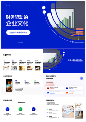 财务驱动企业文化与图表解析PPT模板