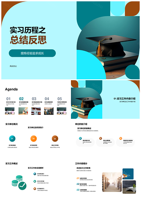 法律实习历程经验总结与成长PPT模板