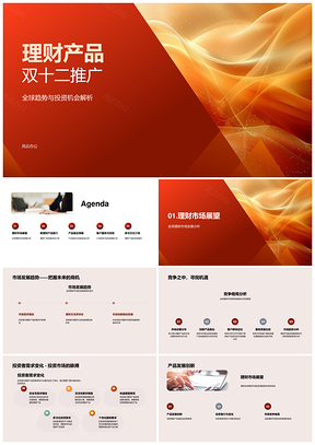 双十二理财推广全球趋势竞争创新收益需求PPT模板