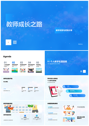 教师成长教学实践课程设计关键里程碑经验分享PPT模板