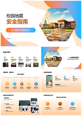 校园防震减灾自救知识指南PPT模板