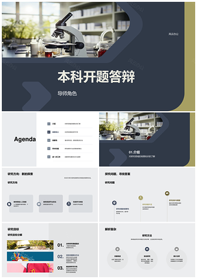 本科开题答辩类型及导师角色探析PPT模板