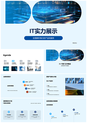 IT核心产品服务与业务发展成果展示PPT模板