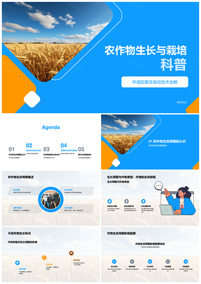 农作物生长周期栽培技术与环境因素PPT模板