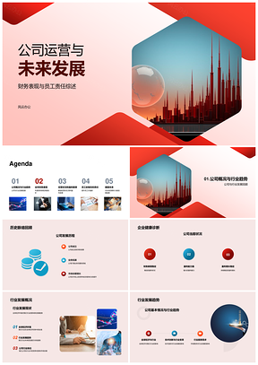 公司运营财务盈利与未来发展责任管理PPT模板