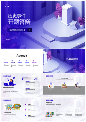 2025历史事件开题答辩学术探究多维解析现代启示PPT模板