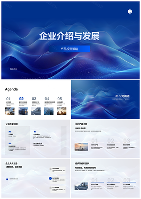 企业发展历程高管团队与投资策略PPT模板