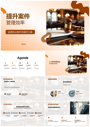 法律案件管理高效技术工具技巧PPT模板