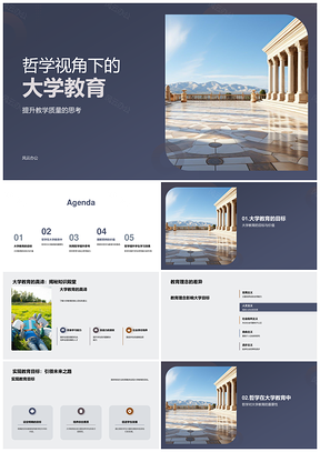 哲学思辨与大学教育质量提升PPT模板