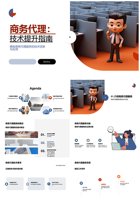 商务代理技术培训与专家支持指南PPT模板