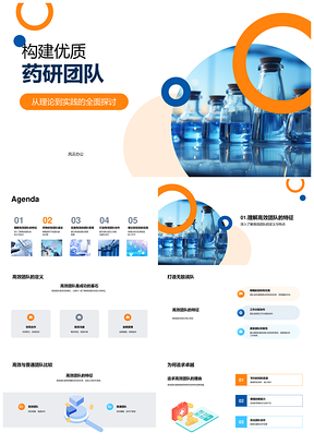 高效药研团队多元协作建设管理PPT模板