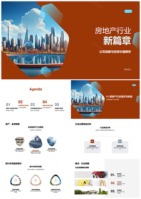 房地产战略投资科技绿色建筑趋势PPT模板