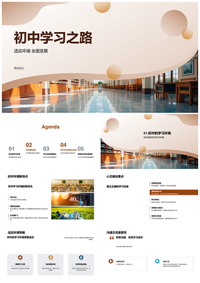 初中学习环境态度策略方法规划PPT模板