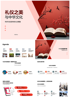 中华礼仪传统起源与现代生活宴席社交之美PPT模板