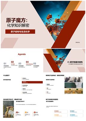 原子魔方解密原子结构化学应用PPT模板