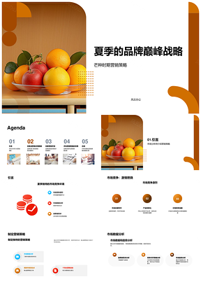 夏季水果芒种节点品牌营销策略市场竞争趋势PPT模板