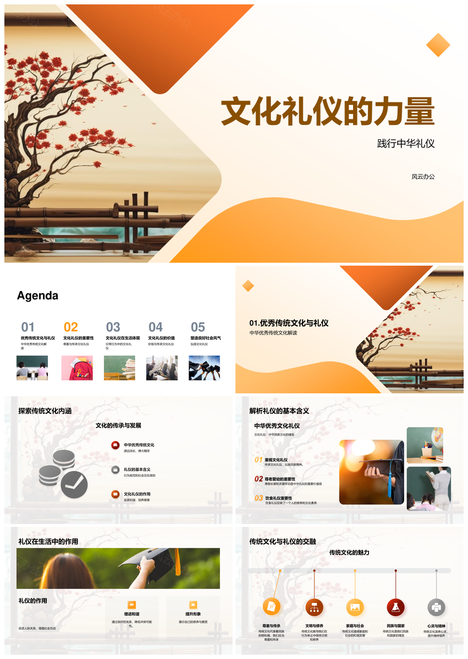 中华礼仪文化尊老饮食日常树新风PPT模板