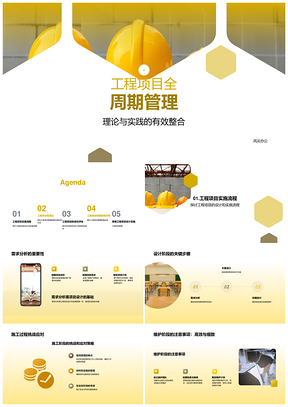 工程项目全周期管理策略质量进度蓝图控制PPT模板