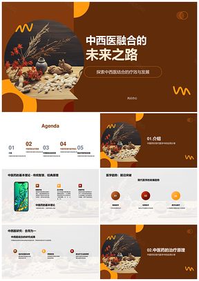 中西医融合理论发展阴阳调节研究PPT模板