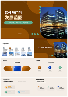 软件开发部门年中总结经理成果挑战计划组织人员PPT模板