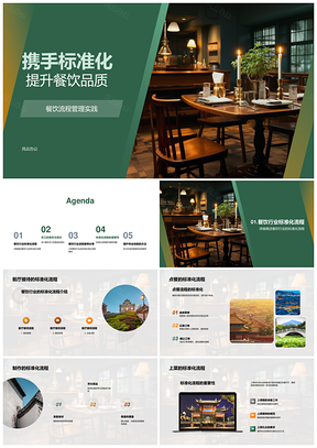 餐饮流程标准化明责优服务提品质PPT模板