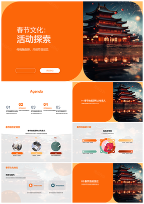 春节传统创新活动探源流新貌PPT模板