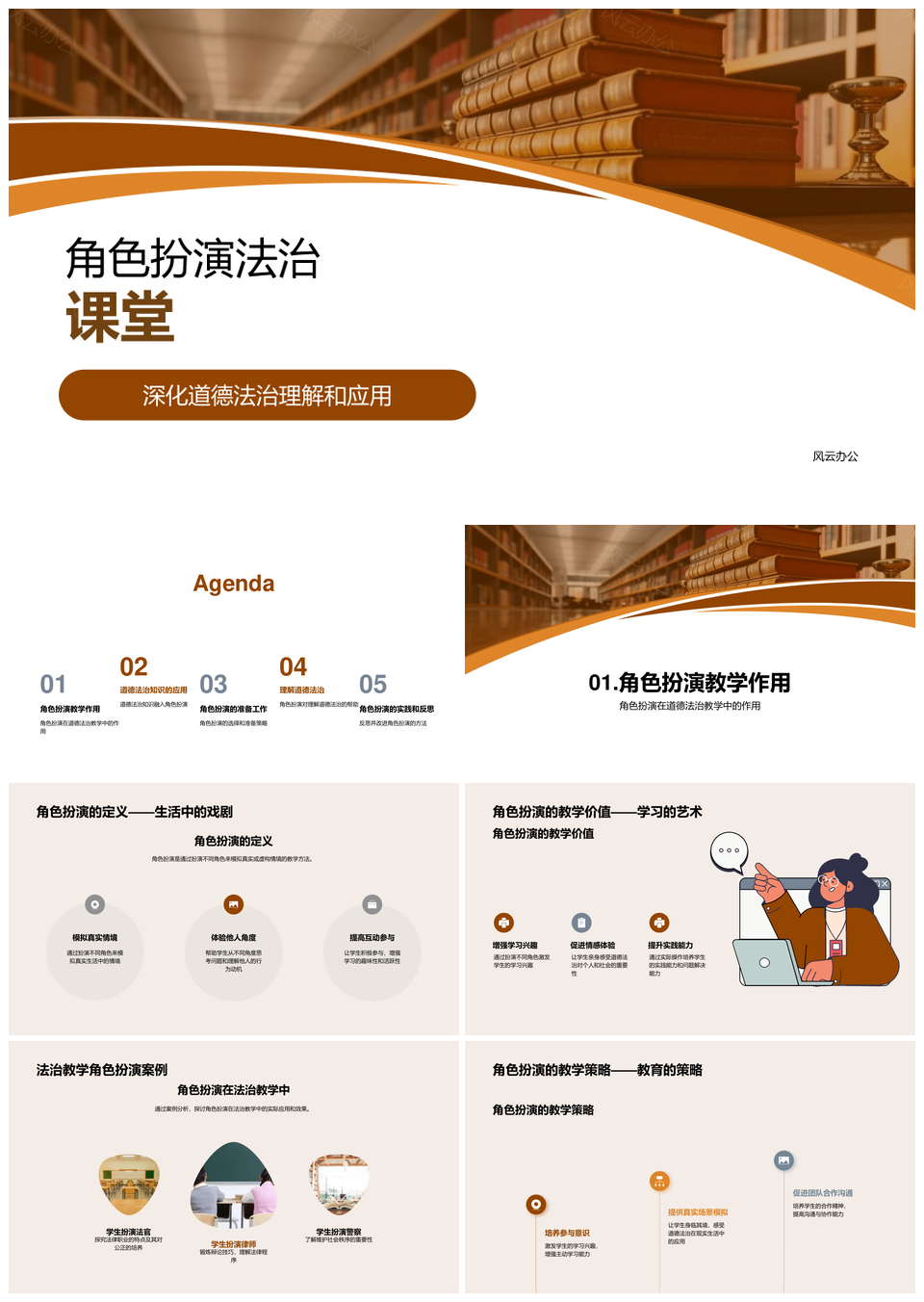 初中道德法治课堂角色扮演教学策略PPT模板