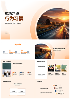 成功之路行为习惯解析教育活动PPT模板