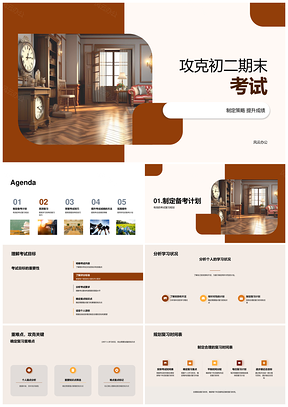 初二期末高效备考复习技巧时间管理PPT模板